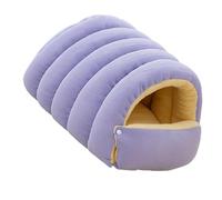 Snorvixre Abri pour chat fermé lavable Rembourrage en coton doux Housse en velours Lit réducteur de stress Base antidérapante Décoration de la maison Portable Confortable Lit pour chat