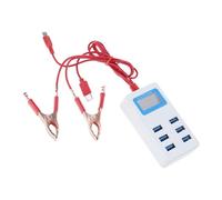 Snorvixre Adaptateur de charge USB à 6 ports pour une utilisation dans le secteur automobile, charge LCD, prise en charge des informations, prise en charge simultanée de plusieurs appareils, bloc