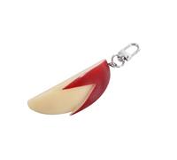 Snorvixre Adorable porte-clés peau de fruit, décoration à la mode, couleur rouge, pendentif de sac, accessoires, matériaux PVC pour clés ou portefeuille, porte-clés créatif en peau de fruit, rouge