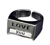 Snorvixre Bague de contrôle de l'humeur rotative créative avec message gravé pour cadeaux spéciaux, comme décrit