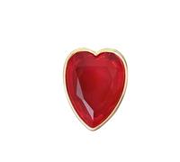 Snorvixre Bagues en métal en forme de cœur géométrique, accents de cristal, bijoux confortables pour tous les jours, empilables, large bande de zirconium, comme décrit