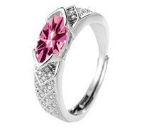 Snorvixre Bagues en oxyde de zirconium lymphatique avec taille réglable et moissanite, accessoire de mode pour un usage quotidien et des occasions spéciales Bagues pour les couples, comme décrit