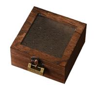 Snorvixre Begonia Motif floral Cadre en bois Boîte de rangement à bijoux pour table de maquillage Élégant Organisateur cosmétique Décoration de chambre à coucher Boîte de rangement, taille unique