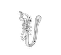 Snorvixre Bijou de corps inspiré des animaux en forme de You avec gravure détaillée de créatures en bronze, créatures fines, piercing de nez
