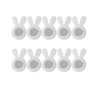 Snorvixre Boucle d'oreille en acrylique Lapin Support antidérapant en silicone pour boucles d'oreilles lourdes Confortable Hypoallergénique Design clair Boucle d'oreille en forme de cœur Clip de