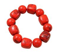 Snorvixre Bracelet moderne en polyacrylate, perles topologiques incohérentes, complément à la mode pour un bracelet élastique simple et décontracté, taille unique, comme décrit