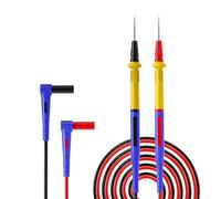 Snorvixre Câbles multimètre en silicone ignifuge, pointe fine de 0,2 mm, 1000 V, 20 A, sonde, sonde, aiguille