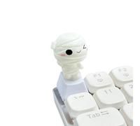 Snorvixre Capuchons de touches mécaniques au caractère horreur, design de support en plastique pour les amateurs de jeu, tête de mort, momies