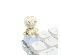 Snorvixre Capuchons de touches mécaniques au caractère horreur, design de support en plastique pour les amateurs de jeu, tête de mort, momies