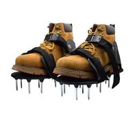 Snorvixre Chaussures d'aération de jardin ergonomiques avec clous anti-crevaison et gonflables pour un confort longue durée - 1 chaussure aérateur de pelouse en cuir synthétique