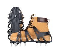 Snorvixre Chaussures d'aération multi-usages avec crampons en acier pour l'entretien du jardin, pénétration d'engrais et meilleure aération des racines, pointes d'aérateur de pelouse haute performance