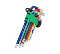 Snorvixre Collection de clés multi-usages avec pointe marquée de couleur - Construction en métal - Coudées pour mécanique - Accessibilité - Plusieurs tailles