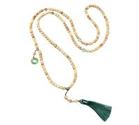 Snorvixre Collier de perles en bois naturel avec détails en verre, léger, confortable pour un usage quotidien, le yoga, les activités, bracelet à perles superposées, taille unique, comme décrit, Comme