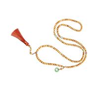 Snorvixre Collier de perles en bois naturel avec détails en verre, léger, confortable pour un usage quotidien, le yoga, les activités, bracelet à perles superposées, taille unique, comme décrit, Comme