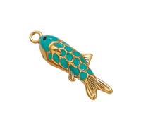 Snorvixre Composant de bijoux en forme de poisson en cristal scintillant pour colliers, breloques de porte-monnaie, taille unique, comme décrit