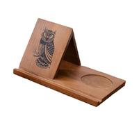 Snorvixre Design triangulaire géométrique, bibliothèque avec porte-gobelet, étagère en bois durable pour l'organisation des boissons et des livres, géométrique