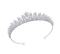 Snorvixre Élégant bandeau de princesse, accessoire de couronne de mariée argenté élégant pour mariages et anniversaires, fêtes, accessoires pour cheveux