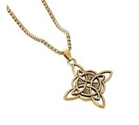 Snorvixre Élégant pendentif crucifix vintage avec design de nœud oriental, options or argent pour homme, anniversaire, unisexe, pendentif religieux, as shown, Métal