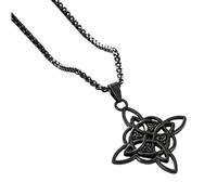 Snorvixre Élégant pendentif crucifix vintage avec design de nœud oriental, options or argent pour homme, anniversaire, unisexe, pendentif religieux, as shown, Métal