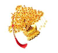 Snorvixre Ensemble d'accessoires pour arbre à argent, sculpture d'argent en résine pour les amateurs qui recherchent des décorations de bureau uniques, pas la fin du bonheur