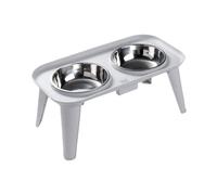 Snorvixre Ensemble de gamelles ergonomiques surélevées en acier inoxydable avec support stable pour la santé des articulations, soulagement de la nuque, gamelles pour grands chiens