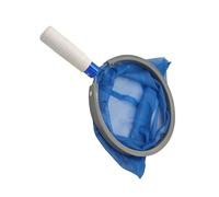 Snorvixre Épuisette de piscine avec poignée en aluminium, mailles bleues, épuisette pour enlever efficacement la saleté, outil de nettoyage de piscine, filet de nettoyage de piscine