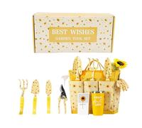 Snorvixre Excellent Present Kit d'outils de jardinage pour mettre en valeur le pont de fleurs, y compris Essential Tools, gobelet isotherme et carte de vœux avec bouteille