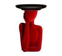 Snorvixre Figurine artistique féminine en résine Décoration de table pour l'entrée Plateau de rangement multifonctionnel pour accessoires clés Organisation à la maison Étagère à clés multifonction