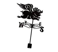 Snorvixre Girouette en fer métallique - Lumière de direction du vent pour jardin, cour, toit, décoration, sol, accessoires d'extérieur - Métal décoratif en fer