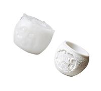 Snorvixre Gobelet flexible de qualité alimentaire, cache-pot en forme de maison à nettoyer rapidement pour les fournitures de bricolage à haute température, pot en silicone réutilisable et passe au