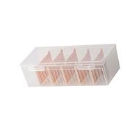 Snorvixre Grande boîte de rangement en plastique transparent avec couvercle et séparateurs réglables pour organiser vos cartes, cartes de visite, grands supports, Cheng She, Mass Beauty
