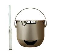 Snorvixre Grils portables fins, répartition efficace de la chaleur, économie de charbon de bois, cuisson rapide pour les repas en plein air, camping et plaisir en famille, four miniature