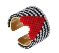 Snorvixre Handicraftsman Fabriqué à partir de paillettes en forme de cœur, perles antiques, plan non conformiste - Bijoux durables en acier inoxydable, cadeau, accessoires non conformistes, comme