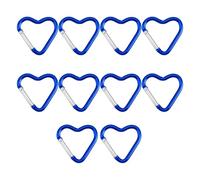 Snorvixre Heart Designs Lot de 10 mousquetons porte-clés pour une utilisation polyvalente en voyage et activités de plein air, pour un usage quotidien, taille unique, comme décrit