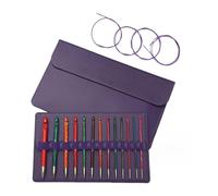 Snorvixre Kit de crochet tunisien 3,5 mm - 12,0 mm - Kit interchangeable avec sac de rangement - Aiguilles à tricoter afghanes afghan