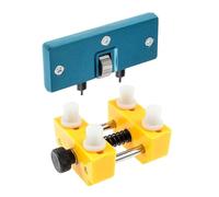 Snorvixre Kit de pinces de réparation de montre robustes avec support de fixation pour un entretien sûr de la montre, ouvre-boîtier de montre pour un usage domestique et professionnel