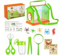 Snorvixre Kit d'exploration pour enfants pour petits aventuriers avec boîte d'observation, pelle pratique, attrape-gogga et filet à papillons, kit d'exploration naturel