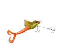 Snorvixre Leurres réalistes avec des résines en peluche pour de larges lancers et attirer les poissons dans les rivières/lacs. Leurre en caoutchouc indéchirable en peluche