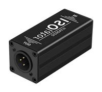 Snorvixre L'isolant du bruit en métal robuste réduit le bruit électrique dans les configurations sonores professionnelles XLR / 6, isolateur de boucles de terre de 35 mm, filtre sonore XLR de haute