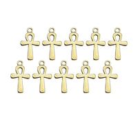 Snorvixre Lot de 10 pendentifs crucifix élégants en alliage - Design léger - Bijoux religieux - Fabrication de colliers - Ornement quotidien - Pendentif religieux, taille unique, comme décrit