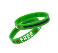 Snorvixre Lot de 2 bracelets robustes en silicone avec drapeaux syriens, bracelets souples et imperméables pour les amateurs de paix, bracelet robuste et étanche
