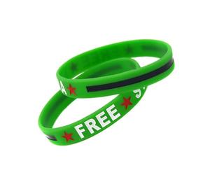 Snorvixre Lot de 2 bracelets robustes en silicone avec drapeaux syriens, bracelets souples et imperméables pour les amateurs de paix, bracelet robuste et étanche