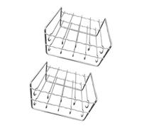 Snorvixre Lot de 2 grilles de cuisson en acier inoxydable pour friteuses à air chaud avec tige à brochette pour un chauffage peu encombrant et uniforme pour une cuisson saine