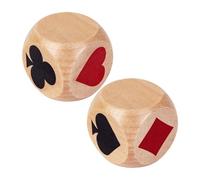 Snorvixre Lot de 2 marqueurs en bois double Trumps - Indicateurs cubiques en bois pour l'extérieur, le camping, les excursions et les jeux en intérieur - Marqueurs double Trumps