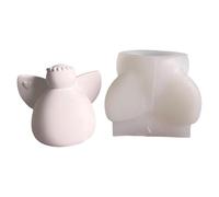 Snorvixre Lot de 2 moules en silicone en forme de cœur, polyvalents pour résine époxy, fabrication et décoration de Noël, outils de cuisson ailés, moules en silicone en forme d'ange