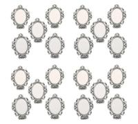 Snorvixre Lot de 20 bases ovales pour présenter des bijoux en pierre précieuse avec base de décoration de bijoux d'oxydation, taille unique, comme décrit