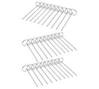 Snorvixre Lot de 30 brochettes de barbecue multifonctionnelles en acier inoxydable 304, friteuses à air, fours, épingles à pâtisserie verticales, accessoires de barbecue, chauffage uniforme pour la