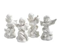 Snorvixre Lot de 4 organiseurs de bijoux en résine - Cadre décoratif pour bagues, boucles d'oreilles, photographie, arrière-plans - Ange - Présentoir à bijoux en résine - Accessoires de photographie