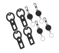 Snorvixre Lot de 4 porte-clés porte-clés de poche, ouvre-bouteille en métal robuste avec clip sécurisé pour les aventures en plein air, le port quotidien, décapsuleur rétractable