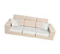 Snorvixre Lot de 5 housses de canapé et coussins en tissu polyester robuste pour une utilisation à long terme pour toute la famille